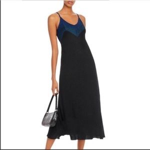 REVOLVE Black and Blue Midi Dress
